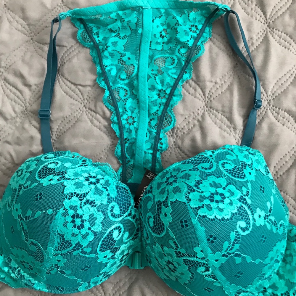 Teal Lace Bra